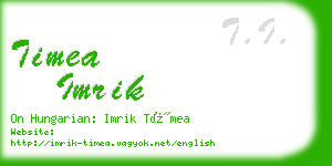 timea imrik business card